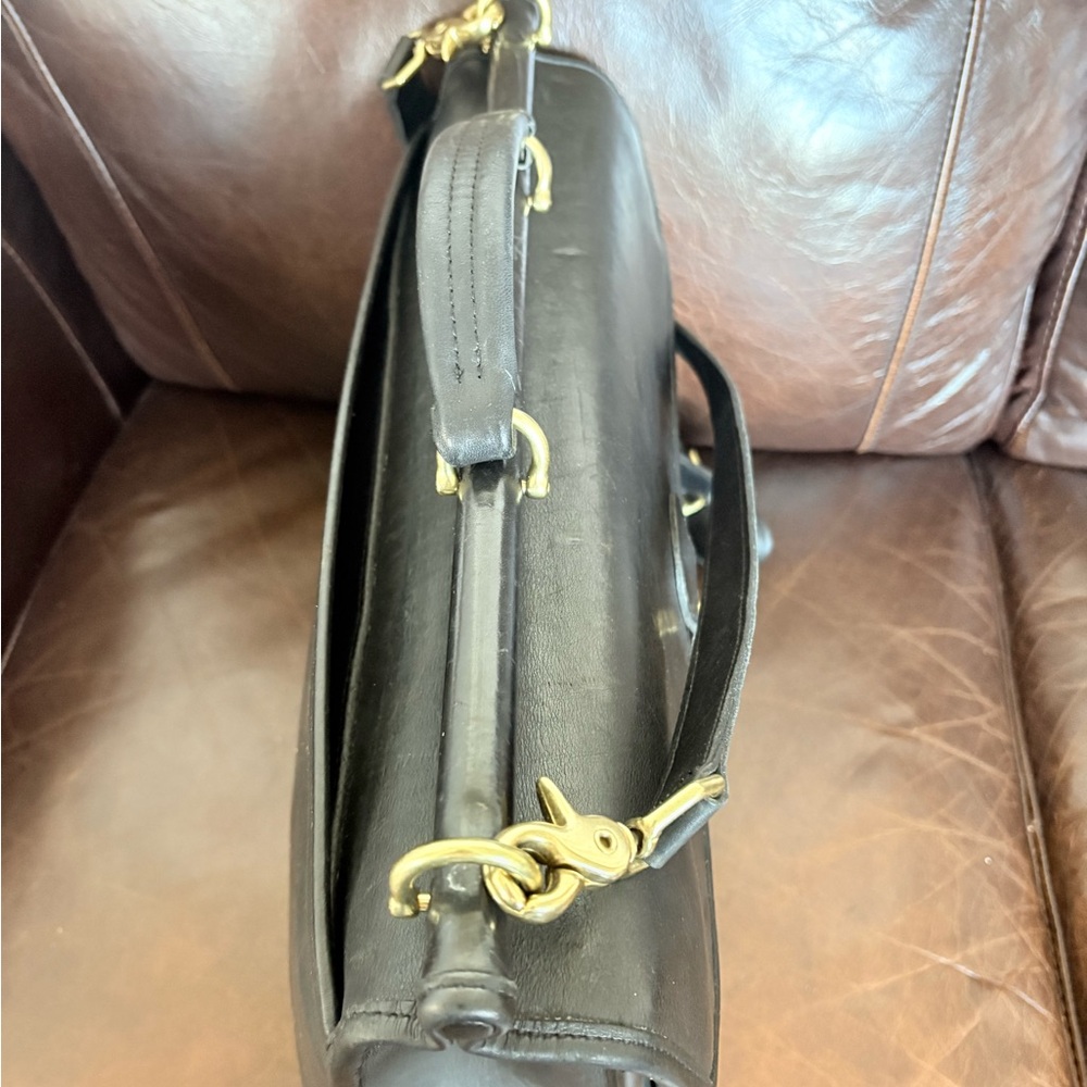 VTG COACH Beekman Briefcase 5266 Black Leather USA Made Messenger Bag - Picture 7 of 16